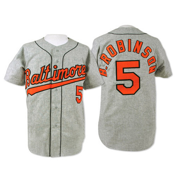 Grey Authentic Brooks Robinson Men's Baltimore Orioles Throwback Jersey