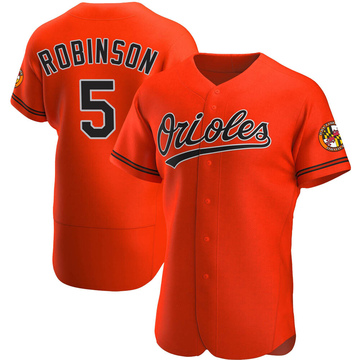 Orange Authentic Brooks Robinson Men's Baltimore Orioles Alternate Jersey