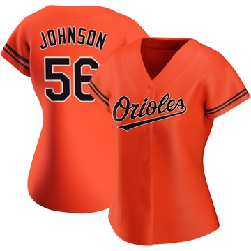 Orange Authentic Daniel Johnson Women's Baltimore Orioles Alternate Jersey