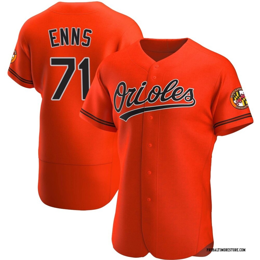 Orange Authentic Dietrich Enns Men's Baltimore Orioles Alternate Jersey