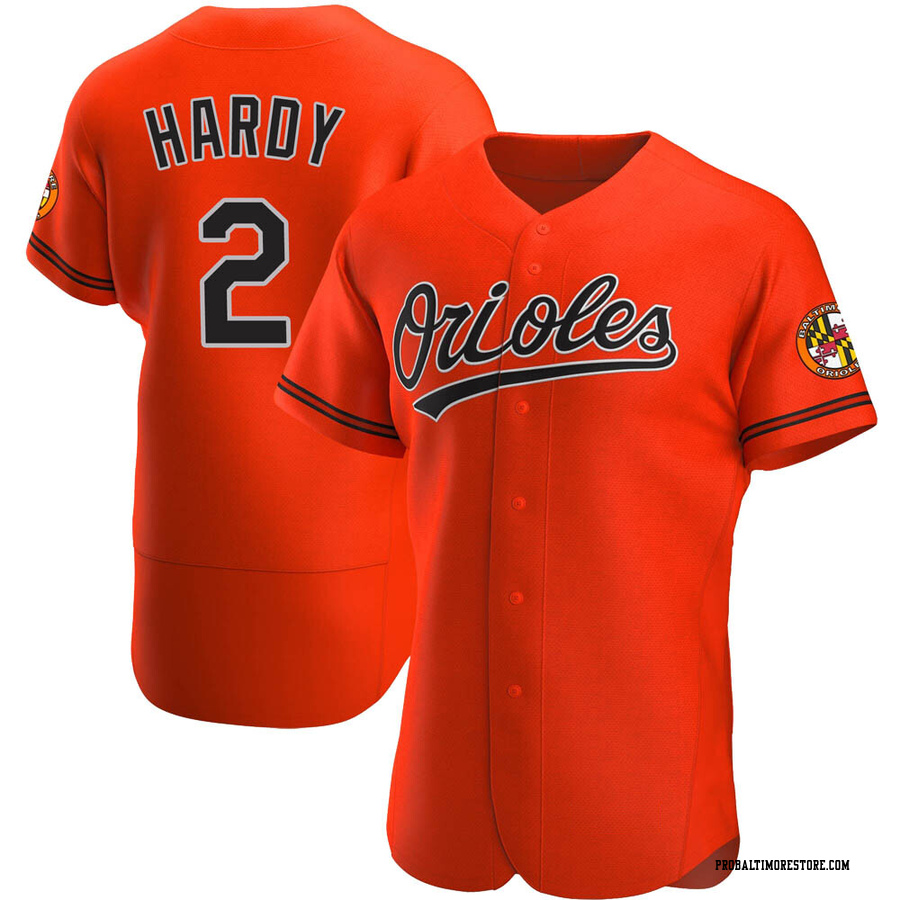 Orange Authentic J.J. Hardy Men's Baltimore Orioles Alternate Jersey