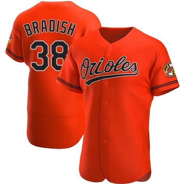 Orange Authentic Kyle Bradish Men's Baltimore Orioles Alternate Jersey