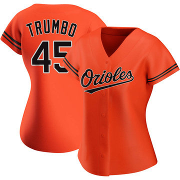 Orange Authentic Mark Trumbo Women's Baltimore Orioles Alternate Jersey