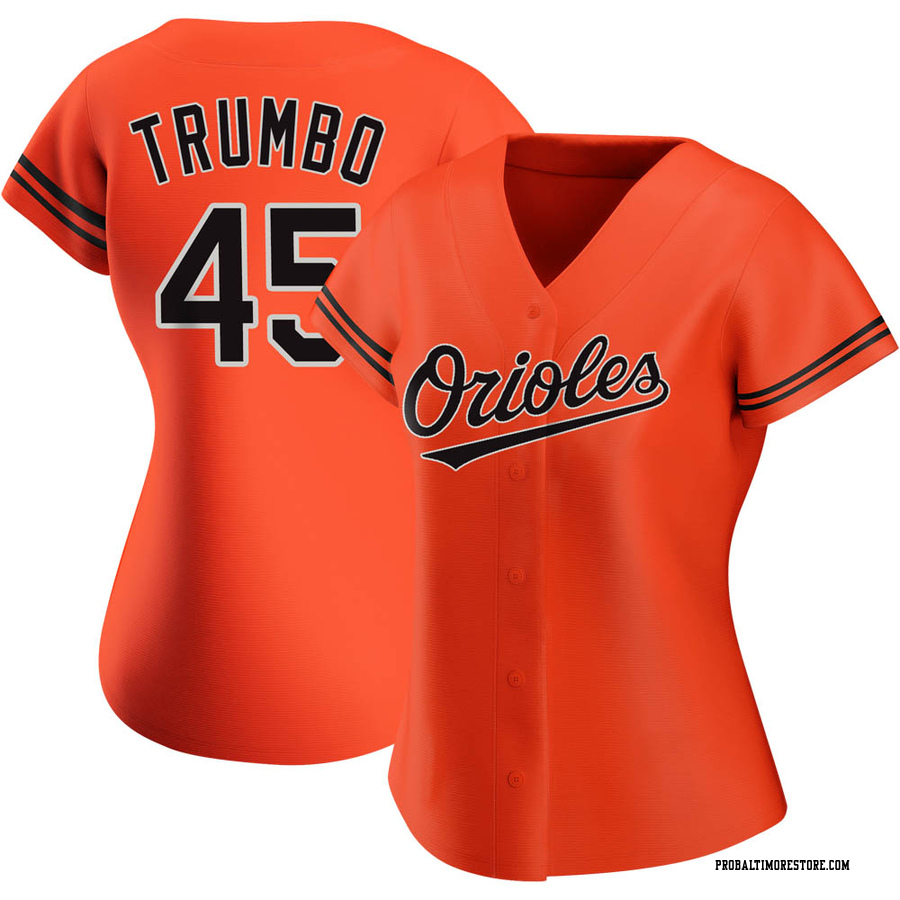 Orange Authentic Mark Trumbo Women's Baltimore Orioles Alternate Jersey
