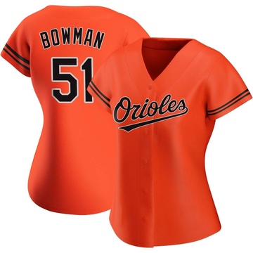 Orange Authentic Matt Bowman Women's Baltimore Orioles Alternate Jersey