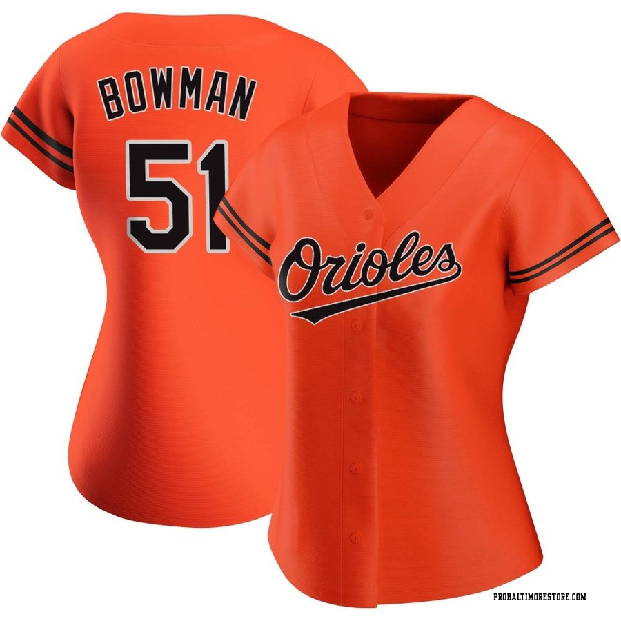 Orange Authentic Matt Bowman Women's Baltimore Orioles Alternate Jersey