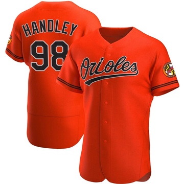 Orange Authentic Maverick Handley Men's Baltimore Orioles Alternate Jersey