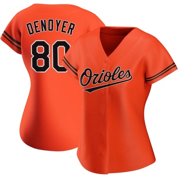 Orange Authentic Noah Denoyer Women's Baltimore Orioles Alternate Jersey