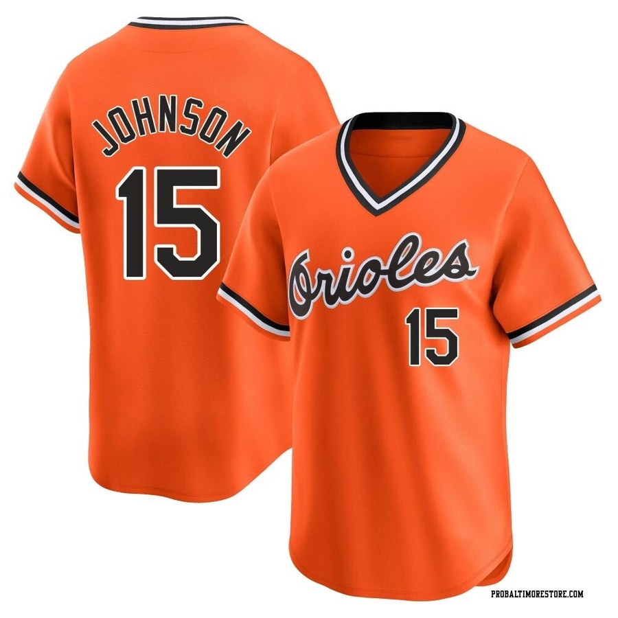 Orange Limited Davey Johnson Men's Baltimore Orioles Cooperstown Collection Jersey