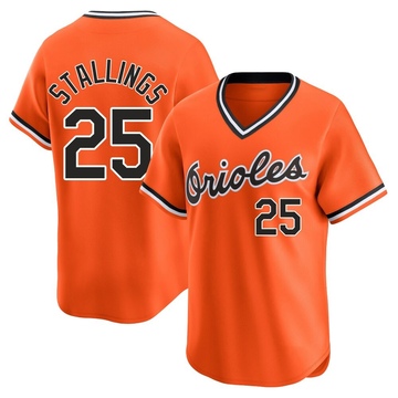 Orange Limited Jacob Stallings Men's Baltimore Orioles Cooperstown Collection Jersey