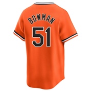 Orange Limited Matt Bowman Men's Baltimore Orioles Cooperstown Collection Jersey