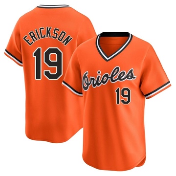 Orange Limited Scott Erickson Men's Baltimore Orioles Cooperstown Collection Jersey