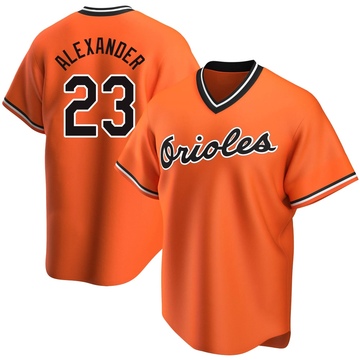Orange Replica Blaze Alexander Men's Baltimore Orioles Alternate Cooperstown Collection Jersey