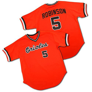 Orange Replica Brooks Robinson Men's Baltimore Orioles Throwback Jersey