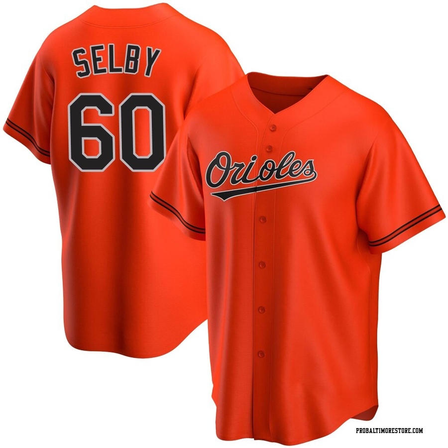 Orange Replica Colin Selby Youth Baltimore Orioles Alternate Jersey