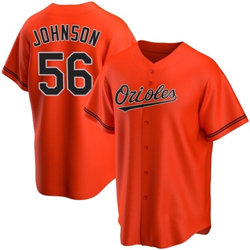 Orange Replica Daniel Johnson Men's Baltimore Orioles Alternate Jersey