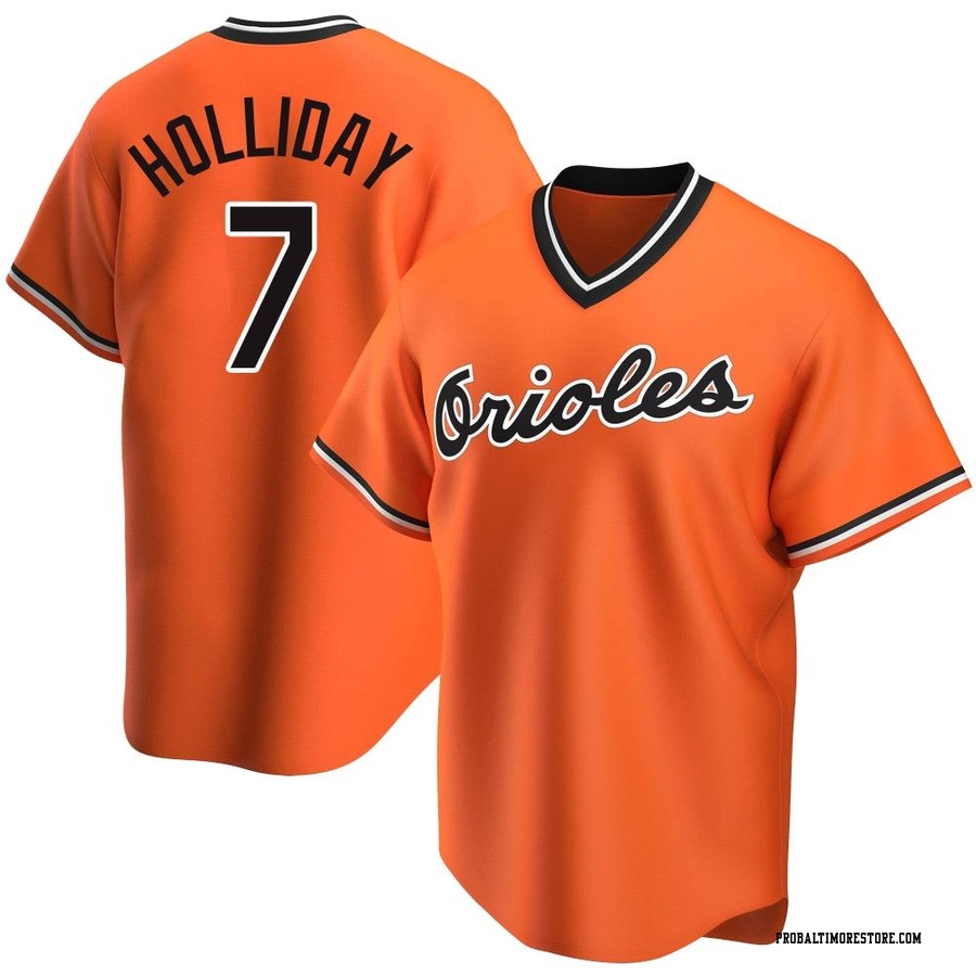 Orange Replica Jackson Holliday Men's Baltimore Orioles Alternate Cooperstown Collection Jersey