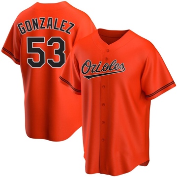 Orange Replica Luis Gonzalez Men's Baltimore Orioles Alternate Jersey