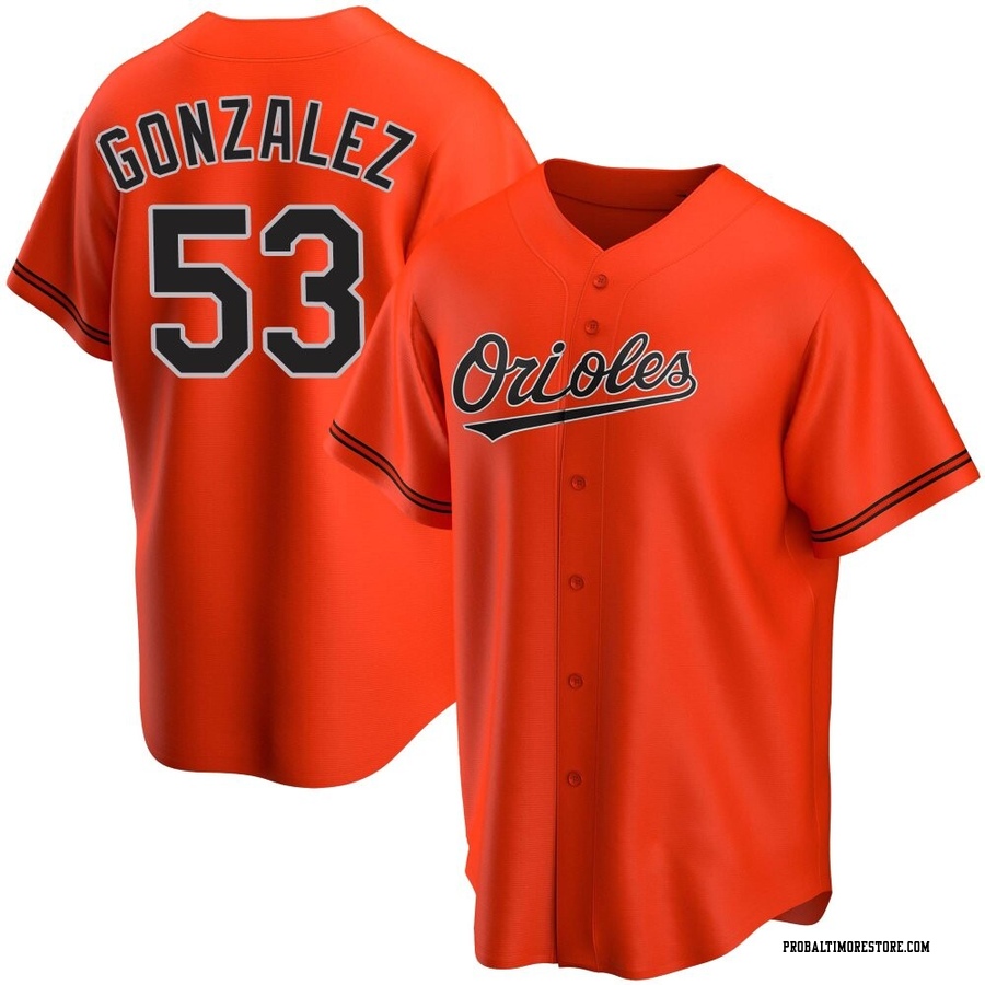 Orange Replica Luis Gonzalez Youth Baltimore Orioles Alternate Jersey
