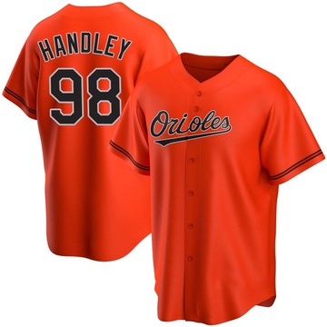 Orange Replica Maverick Handley Men's Baltimore Orioles Alternate Jersey