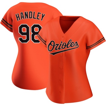 Orange Replica Maverick Handley Women's Baltimore Orioles Alternate Jersey