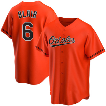 Orange Replica Paul Blair Men's Baltimore Orioles Alternate Jersey