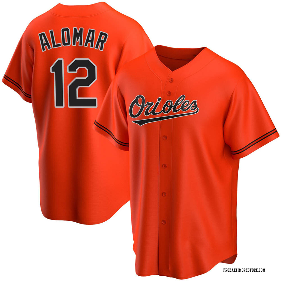 Orange Replica Roberto Alomar Men's Baltimore Orioles Alternate Jersey