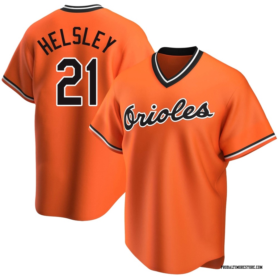 Orange Replica Ryan Helsley Youth Baltimore Orioles Alternate Cooperstown Collection Jersey