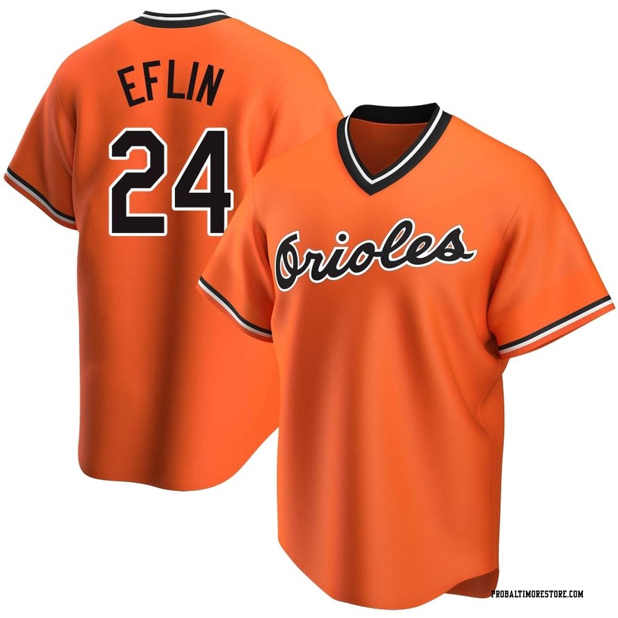 Orange Replica Zach Eflin Youth Baltimore Orioles Alternate Cooperstown Collection Jersey
