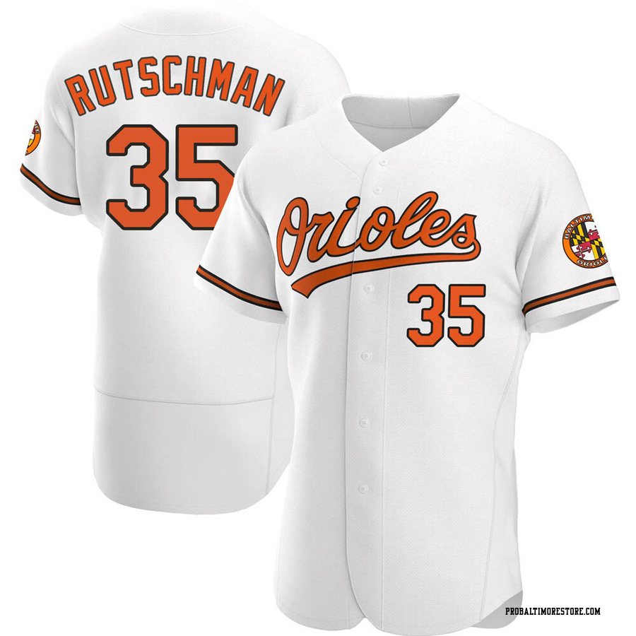 White Authentic Adley Rutschman Men's Baltimore Orioles Home Jersey