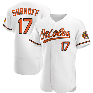 White Authentic Bj Surhoff Men's Baltimore Orioles Home Jersey