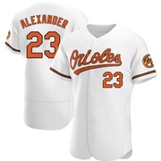 White Authentic Blaze Alexander Men's Baltimore Orioles Home Jersey