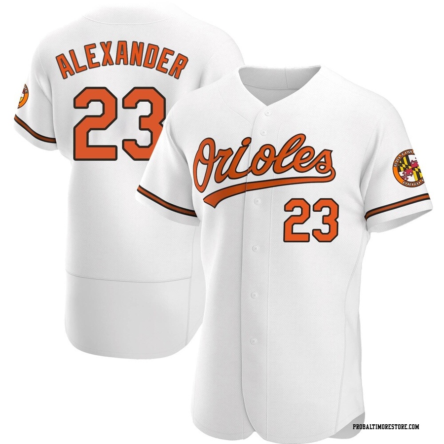 White Authentic Blaze Alexander Men's Baltimore Orioles Home Jersey