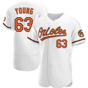 White Authentic Brandon Young Men's Baltimore Orioles Home Jersey