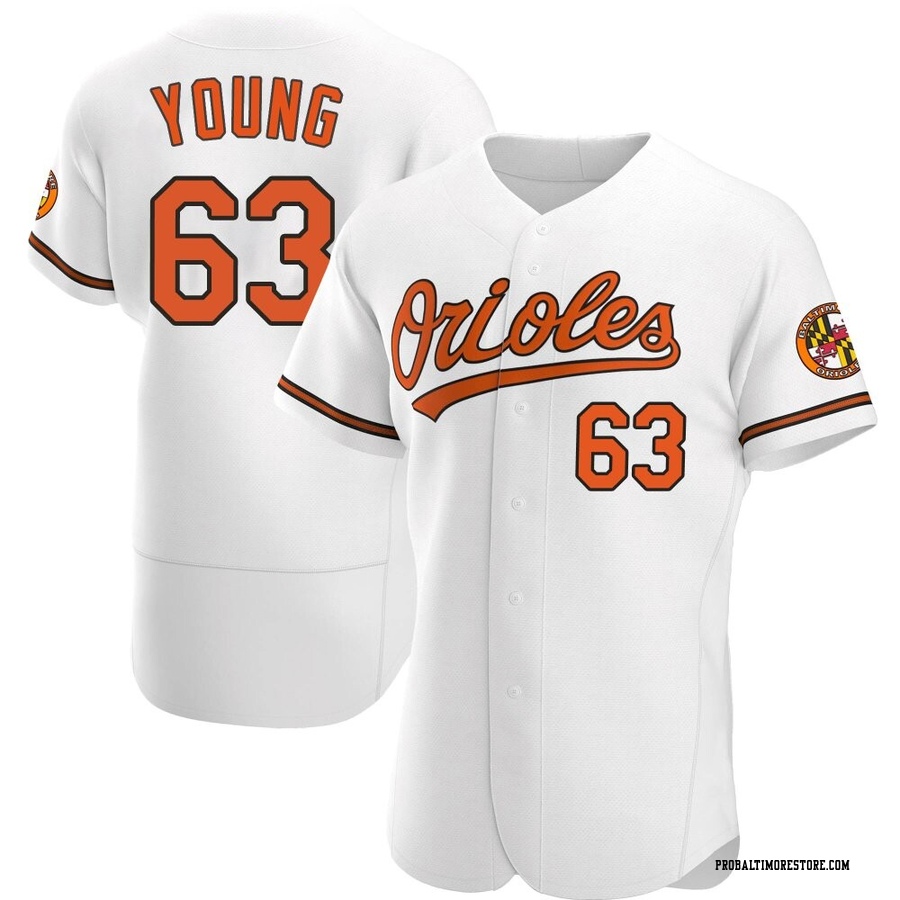White Authentic Brandon Young Men's Baltimore Orioles Home Jersey