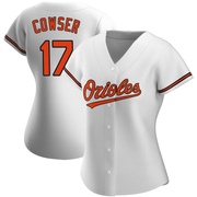 White Authentic Colton Cowser Women's Baltimore Orioles Home Jersey