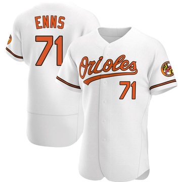 White Authentic Dietrich Enns Men's Baltimore Orioles Home Jersey