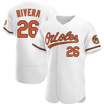 White Authentic Emmanuel Rivera Men's Baltimore Orioles Home Jersey