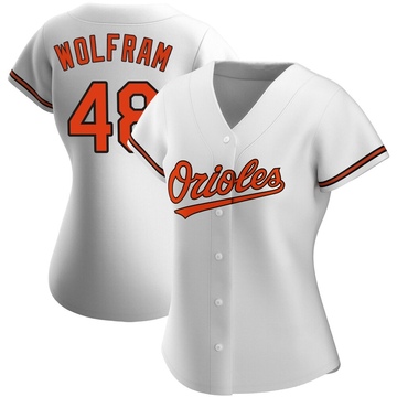 White Authentic Grant Wolfram Women's Baltimore Orioles Home Jersey