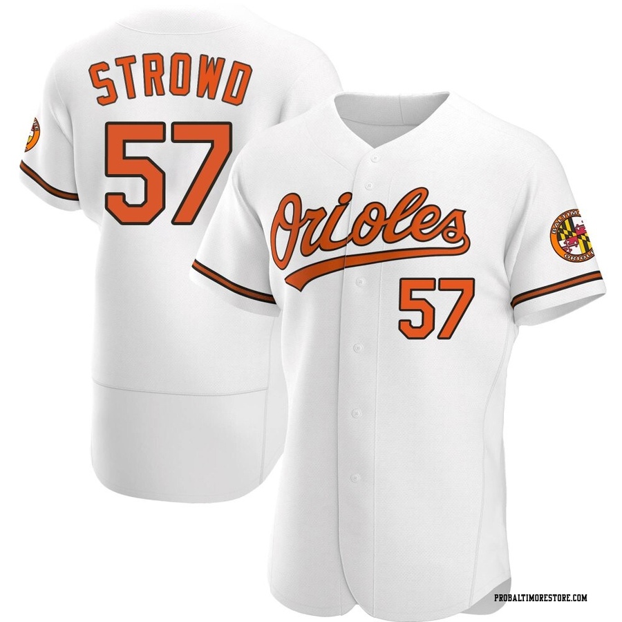 White Authentic Kade Strowd Men's Baltimore Orioles Home Jersey