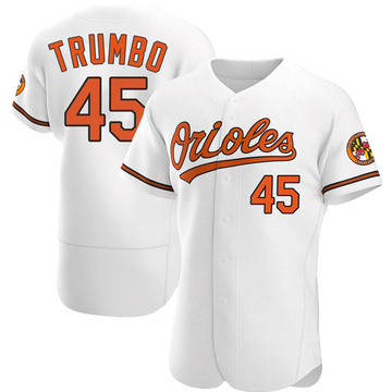 White Authentic Mark Trumbo Men's Baltimore Orioles Home Jersey