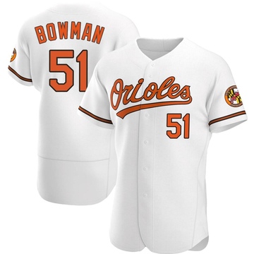 White Authentic Matt Bowman Men's Baltimore Orioles Home Jersey