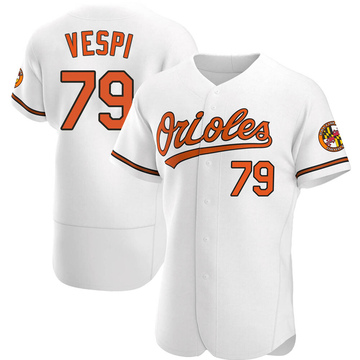 White Authentic Nick Vespi Men's Baltimore Orioles Home Jersey