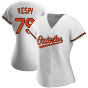 White Authentic Nick Vespi Women's Baltimore Orioles Home Jersey
