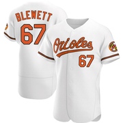 White Authentic Scott Blewett Men's Baltimore Orioles Home Jersey