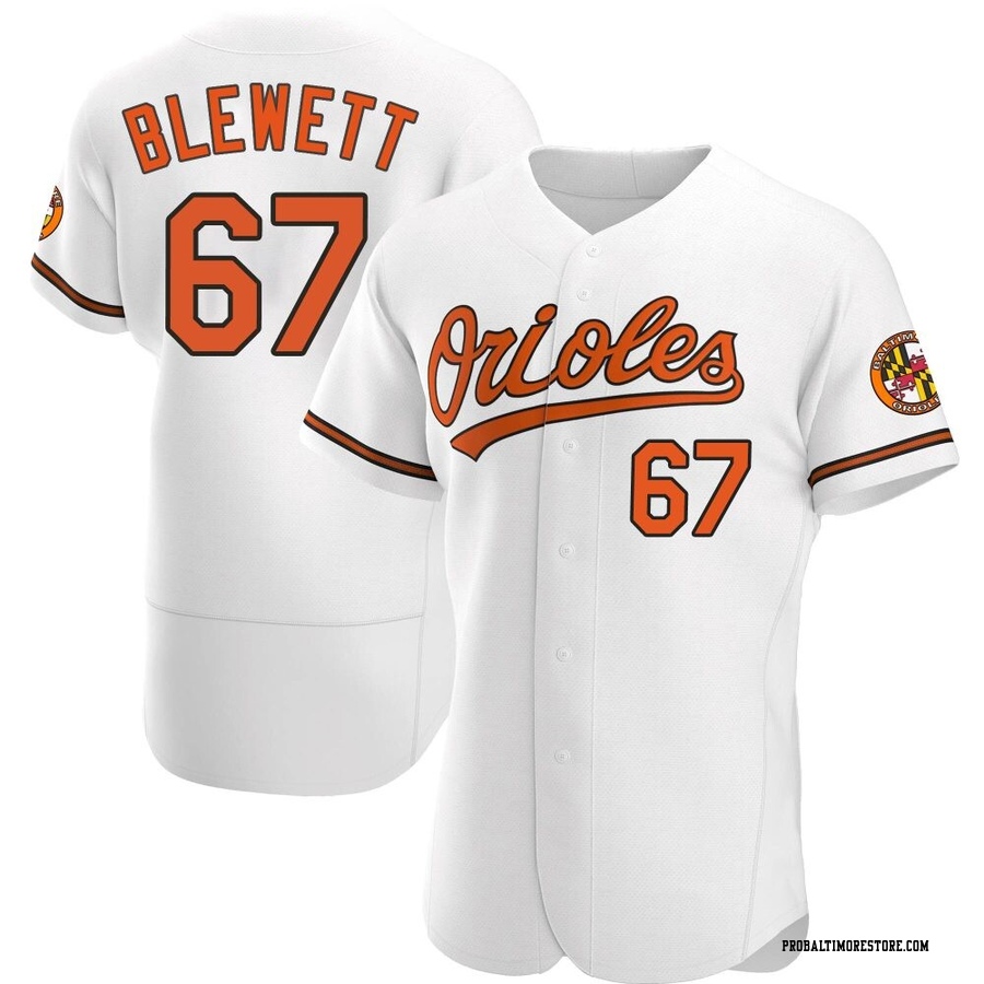White Authentic Scott Blewett Men's Baltimore Orioles Home Jersey