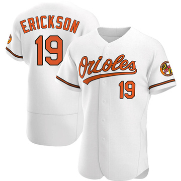 White Authentic Scott Erickson Men's Baltimore Orioles Home Jersey