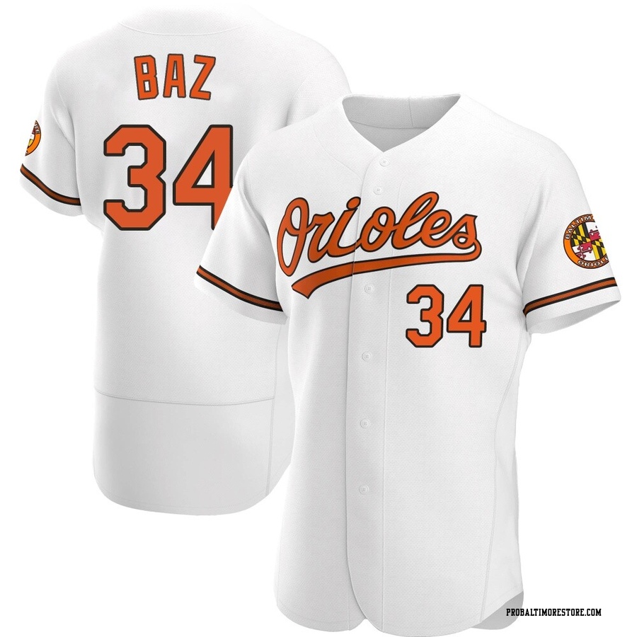 White Authentic Shane Baz Men's Baltimore Orioles Home Jersey