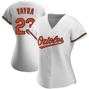 White Authentic Terrin Vavra Women's Baltimore Orioles Home Jersey