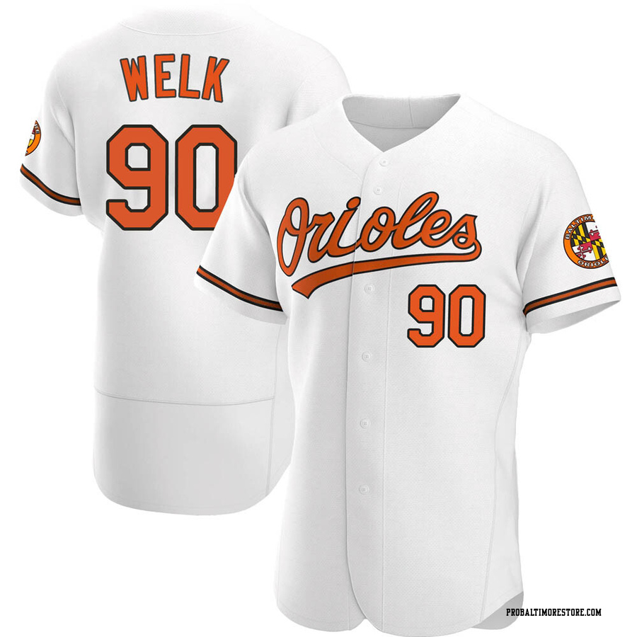 White Authentic Toby Welk Men's Baltimore Orioles Home Jersey